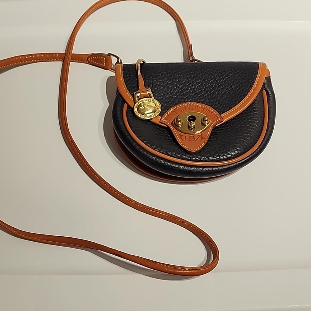 Dooney & Bourke Black and Tan Crossbody Bag